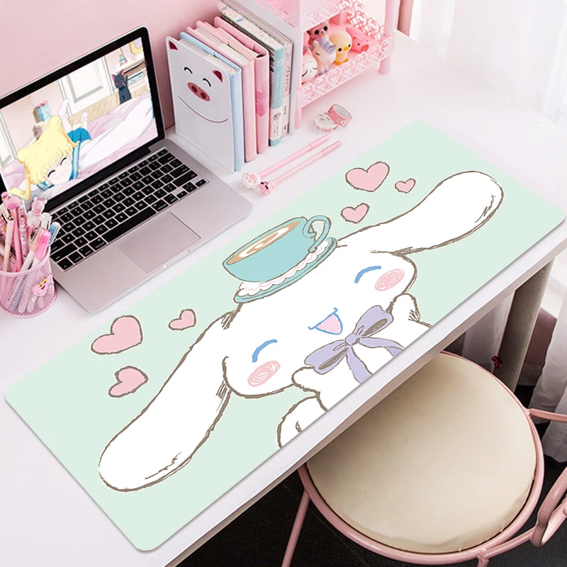 Cinnamorol Mousepad Xxl Gaming Mouse Pad Gamer Keyboard Desk Protector Pc Accessories Mat Large kawaii Extended 8 - Cinnamoroll Shop